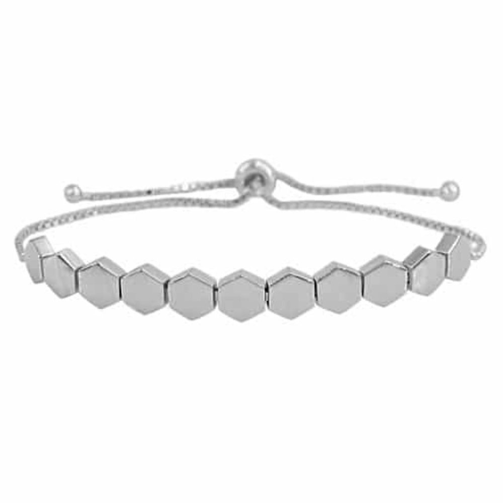 Sterling Silver Honeycomb Bracelet
